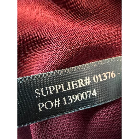 Lauren Ralph Lauren Women's Maroon 3/4 Sleeve Twist Front Jersey Dress Size 12 - Picture 8 of 9